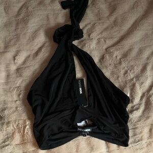 Fashion Nova Elegant Black Halter Top